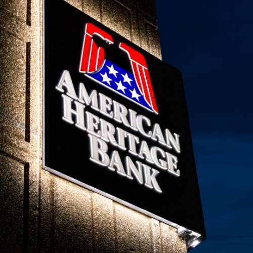 American Heritage Bank Sign